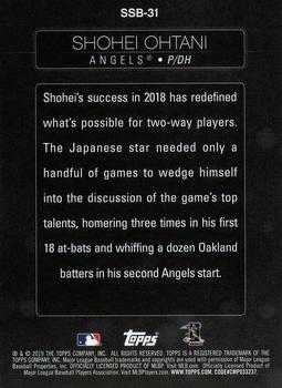 2019 Topps - Stars of the Game #SSB-31 Shohei Ohtani Back