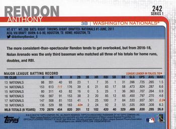 2019 Topps - 150th Anniversary #242 Anthony Rendon Back