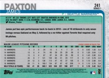 2019 Topps - Rainbow Foil #241 James Paxton Back
