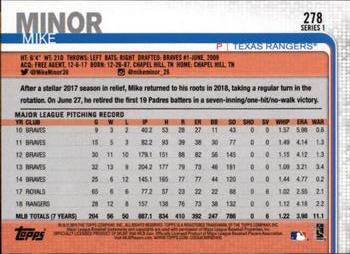 2019 Topps - Rainbow Foil #278 Mike Minor Back