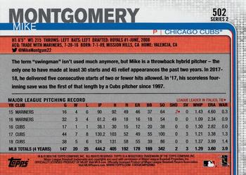 2019 Topps - Rainbow Foil #502 Mike Montgomery Back