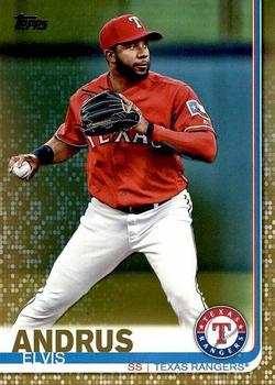 2019 Topps - Gold #62 Elvis Andrus Front