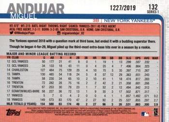 2019 Topps - Gold #132 Miguel Andujar Back