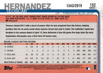2019 Topps - Gold #152 Teoscar Hernandez Back