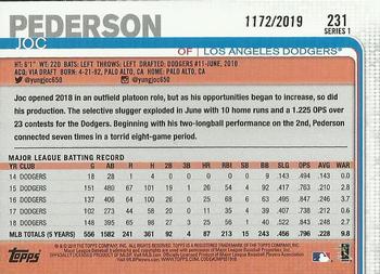 2019 Topps - Gold #231 Joc Pederson Back