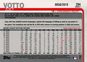 2019 Topps - Gold #284 Joey Votto Back