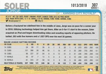 2019 Topps - Gold #307 Jorge Soler Back