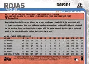 2019 Topps - Gold #394 Miguel Rojas Back