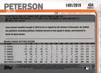 2019 Topps - Gold #404 Jace Peterson Back
