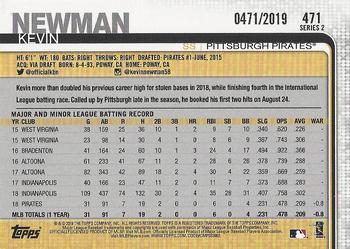 2019 Topps - Gold #471 Kevin Newman Back