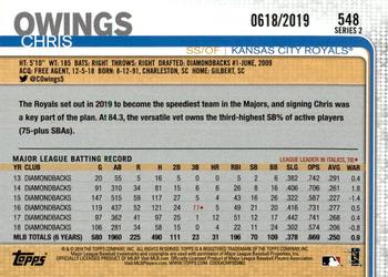 2019 Topps - Gold #548 Chris Owings Back