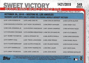 2019 Topps - Gold #549 Sweet Victory Back