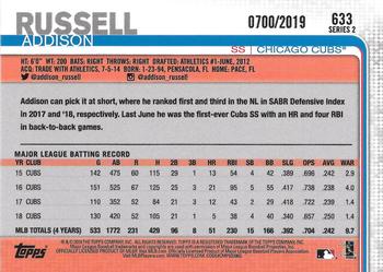 2019 Topps - Gold #633 Addison Russell Back