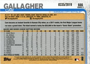 2019 Topps - Gold #666 Cam Gallagher Back