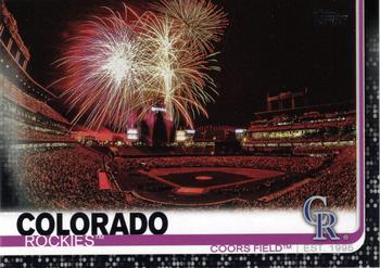 2019 Topps - Black #604 Coors Field Front