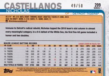 2019 Topps - Mother's Day Pink #209 Nicholas Castellanos Back