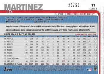 2019 Topps - Father's Day Blue #77 J.D. Martinez Back