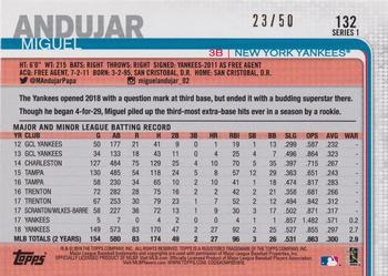 2019 Topps - Father's Day Blue #132 Miguel Andujar Back