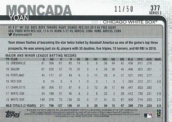 2019 Topps - Father's Day Blue #377 Yoan Moncada Back
