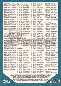 2007 Bowman Draft Picks & Prospects #NNO Checklist Back