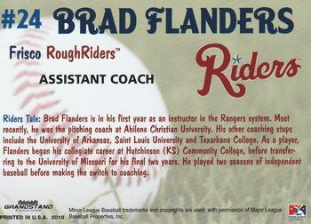 2018 Grandstand Frisco RoughRiders #NNO Brad Flanders Back
