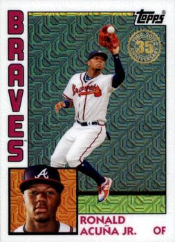 2019 Topps - 1984 Topps Baseball 35th Anniversary Chrome Silver Pack (Series One) #T84-3 Ronald Acuña Jr. Front