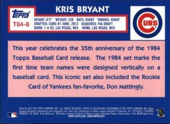 2019 Topps - 1984 Topps Baseball 35th Anniversary Chrome Silver Pack (Series One) #T84-8 Kris Bryant Back