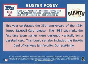 2019 Topps - 1984 Topps Baseball 35th Anniversary Chrome Silver Pack (Series One) #T84-27 Buster Posey Back