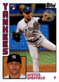 2019 Topps - 1984 Topps Baseball 35th Anniversary Chrome Silver Pack (Series One) #T84-40 Justus Sheffield Front