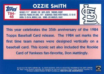 2019 Topps - 1984 Topps Baseball 35th Anniversary Chrome Silver Pack (Series One) #T84-48 Ozzie Smith Back