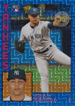 2019 Topps - 1984 Topps Baseball 35th Anniversary Chrome Silver Pack Blue (Series One) #T84-40 Justus Sheffield Front