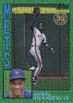2019 Topps - 1984 Topps Baseball 35th Anniversary Chrome Silver Pack Green (Series One) #T84-30 Darryl Strawberry Front