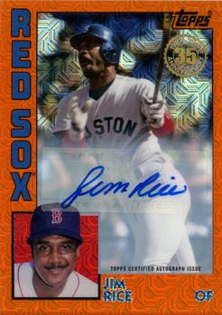 2019 Topps - 1984 Topps Baseball 35th Anniversary Chrome Silver Pack Autographs Orange (Series One) #T84A-45 Jim Rice Front