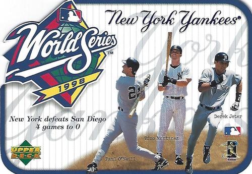 1998 Upper Deck Authenticated New York Yankees 1998 World Series Champions 3x5 #NNO New York Yankees Front