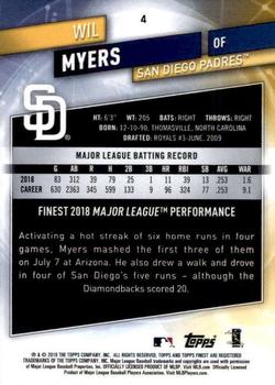 2019 Finest #4 Wil Myers Back