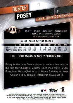 2019 Finest #11 Buster Posey Back