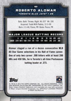 2019 Topps Museum Collection #93 Roberto Alomar Back