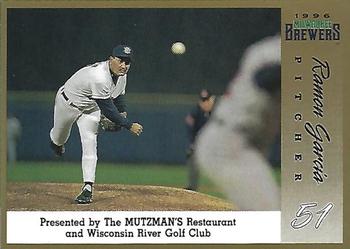 1996 Milwaukee Brewers Police - Mutzman's Restaurant / Wisconsin River Golf Club #NNO Ramon Garcia Front