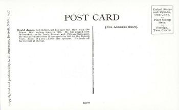 1907 A.C. Dietsche Postcards Detroit Tigers (PC765) (reprint) #NNO Davy Jones Back