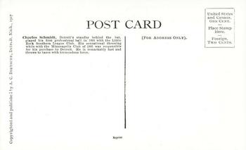 1907 A.C. Dietsche Postcards Detroit Tigers (PC765) (reprint) #NNO Boss Schmidt Back