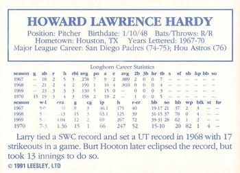 1992 Leesley Texas Longhorns #NNO Larry Hardy Back