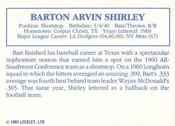 1992 Leesley Texas Longhorns #NNO Bart Shirley Back
