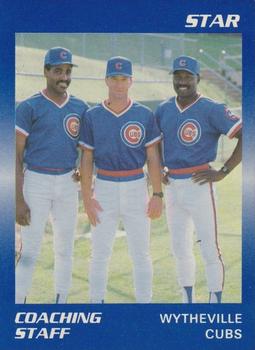 1989 Star Wytheville Cubs - Platinum #29 Coaching Staff (Les Strode / Steve Roadcap / Julio Valdez) Front