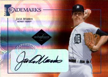 2005 Leaf Limited - Team Trademarks Signature #TT-31 Jack Morris Front