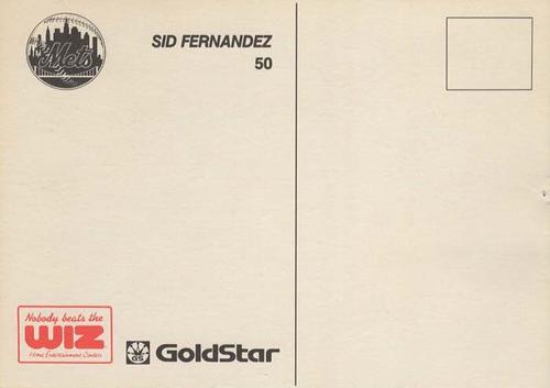 1990 The Wiz / Goldstar New York Mets #NNO Sid Fernandez Back