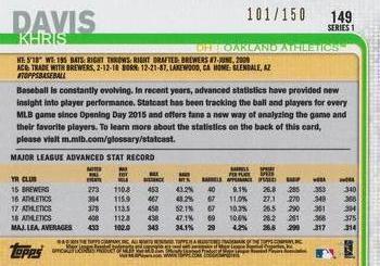 2019 Topps - Advanced Stat #149 Khris Davis Back