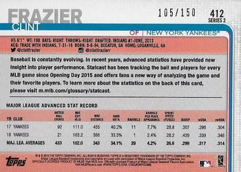 2019 Topps - Advanced Stat #412 Clint Frazier Back