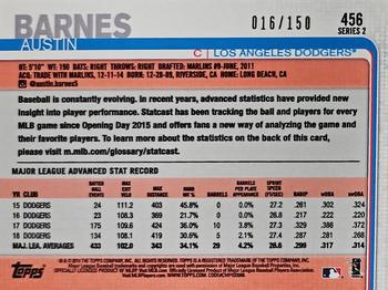 2019 Topps - Advanced Stat #456 Austin Barnes Back