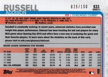 2019 Topps - Advanced Stat #633 Addison Russell Back