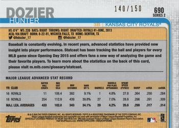 2019 Topps - Advanced Stat #690 Hunter Dozier Back